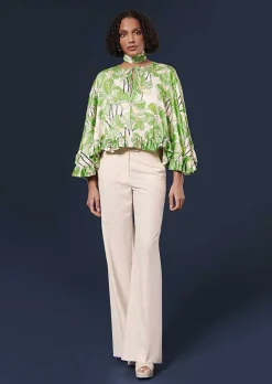 Cape A Imprime Floral Vert Verone*TARA JARMON Fashion