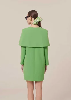 Cape En Crepe Verte Valentina*TARA JARMON Hot
