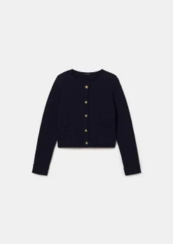Cardigan En Cupro Bleu Nuit Guest*TARA JARMON Best