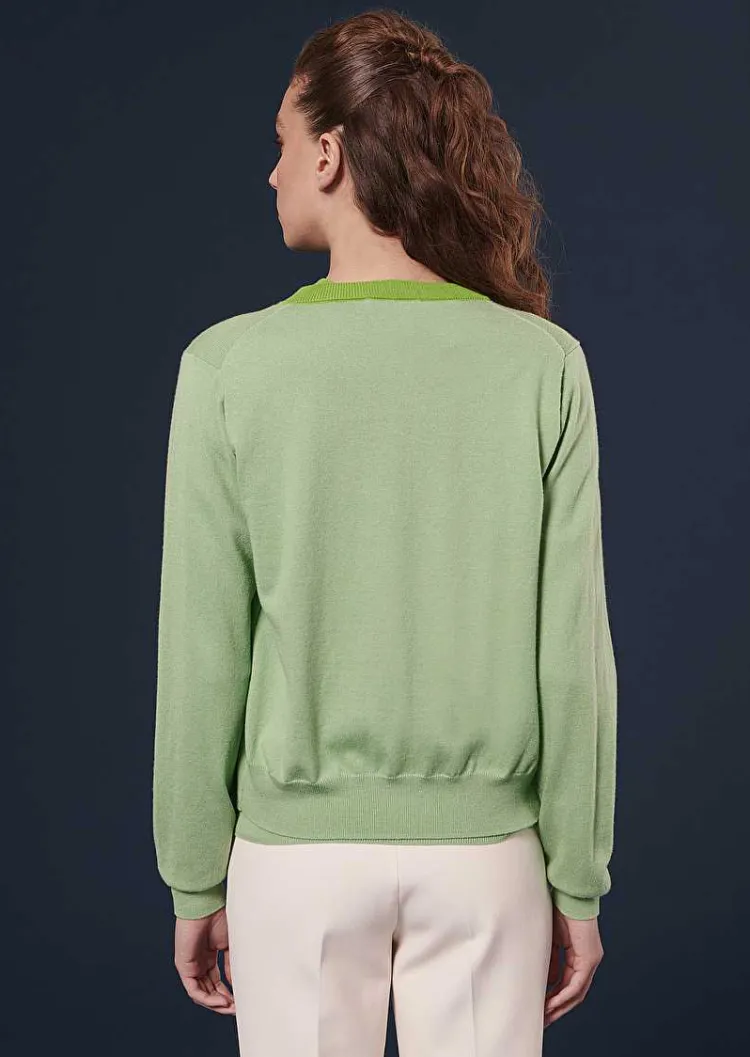 Cardigan Gaelle En Coton Et Laine Vert*TARA JARMON Outlet