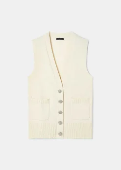 Cardigan Ginny Ecru En Laine Alpaga Et Merinos*TARA JARMON Outlet