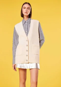 Cardigan Ginny Ecru En Laine Alpaga Et Merinos*TARA JARMON Outlet