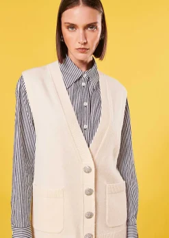 Cardigan Ginny Ecru En Laine Alpaga Et Merinos*TARA JARMON Outlet