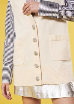 Cardigan Ginny Ecru En Laine Alpaga Et Merinos*TARA JARMON Outlet
