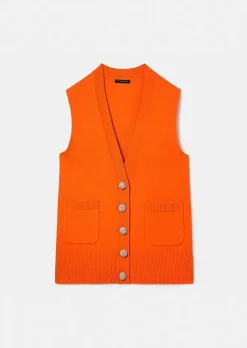Cardigan Ginny Orange En Laine Alpaga Et Merinos*TARA JARMON Discount