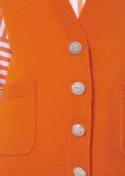 Cardigan Ginny Orange En Laine Alpaga Et Merinos*TARA JARMON Discount