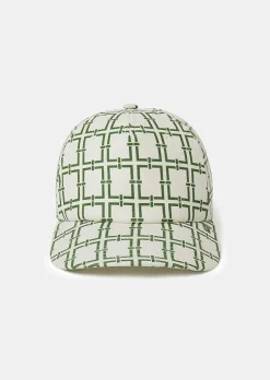 Carole Ecru Avec Chapeau Design Graphique Vert*TARA JARMON Outlet