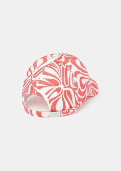 Casquette Carole Ecru Avec Corail Design Graphique*TARA JARMON Fashion