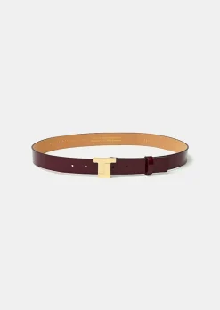 Ceinture 8 Bis En Cuir Bordeaux*TARA JARMON Fashion