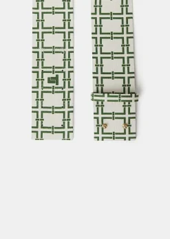 Ceinture En Cuir Lauren Ecru Avec Motif Graphique Vert*TARA JARMON Fashion