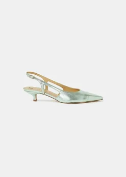 Chaussures En Cuir Metallise Vert Kaia*TARA JARMON Online