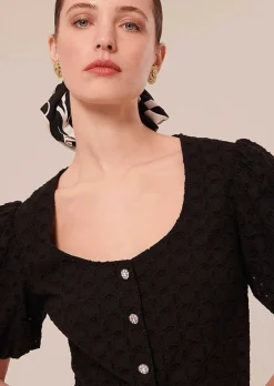 Chemise Brodee Noire Clorinda*TARA JARMON Online
