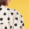 Chemise Calypso Ecru Avec Coeurs Noirs A Pois*TARA JARMON Clearance