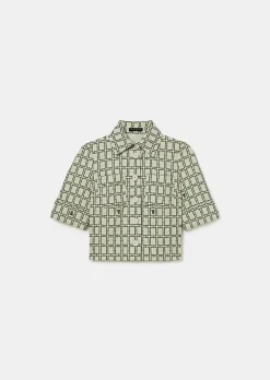 Chemise Christine Ecru Avec Motif Graphique Vert*TARA JARMON Sale