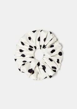 Chouchou Ecru Avec Coeurs A Pois Noirs Chouchou*TARA JARMON Discount