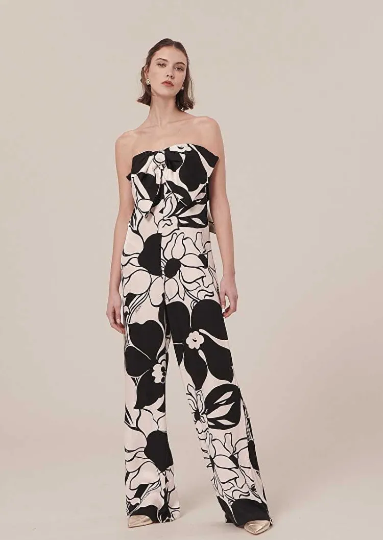 Combinaison Coeur Ecru Avec Fleurs Noires*TARA JARMON Clearance