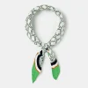 Echarpe En Soie Eileen Ecru Avec Motif Graphique Vert*TARA JARMON Online