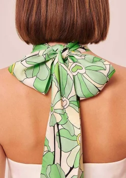 Echarpe Imprimee Florale Verte Emeline*TARA JARMON Hot