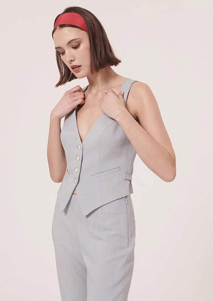Gilet De Costume Bleu Gianna*TARA JARMON Hot