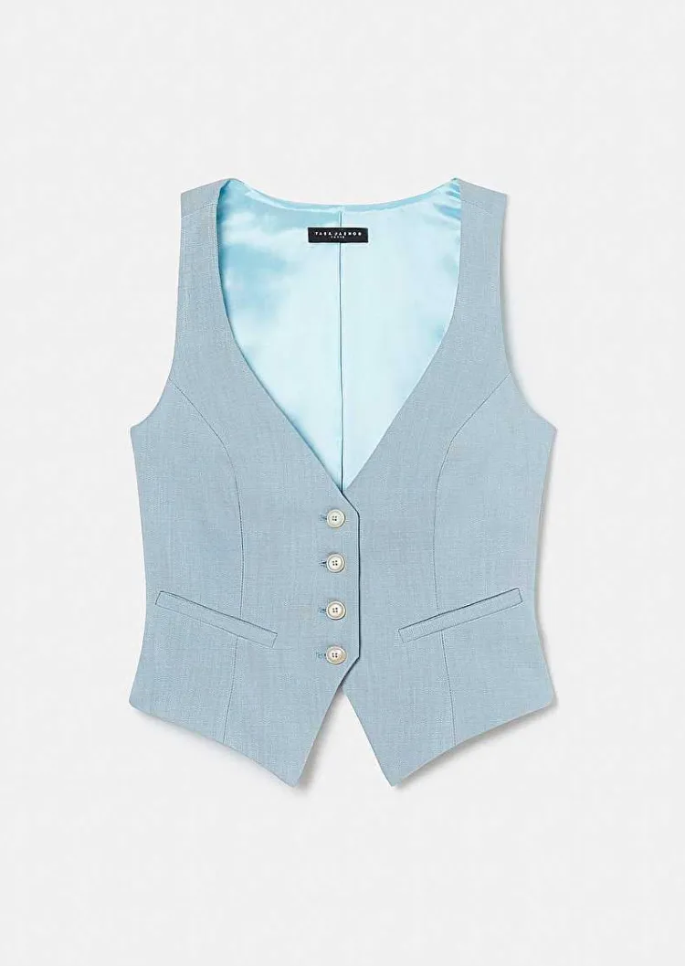 Gilet De Costume Bleu Gianna*TARA JARMON Hot