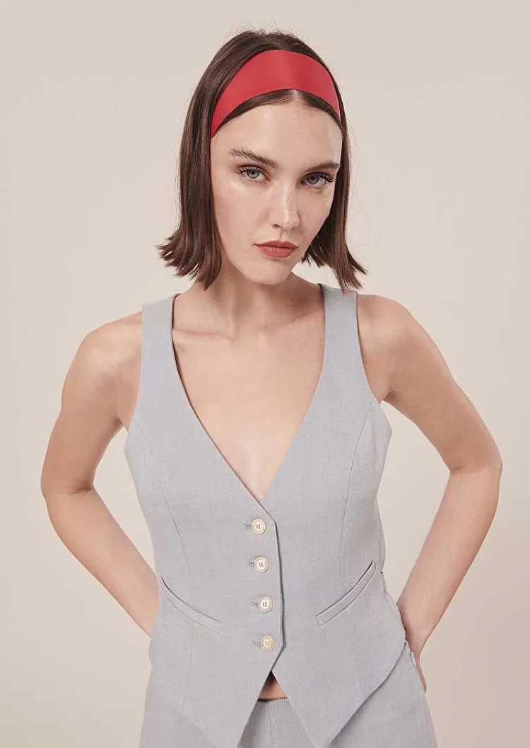 Gilet De Costume Bleu Gianna*TARA JARMON Hot