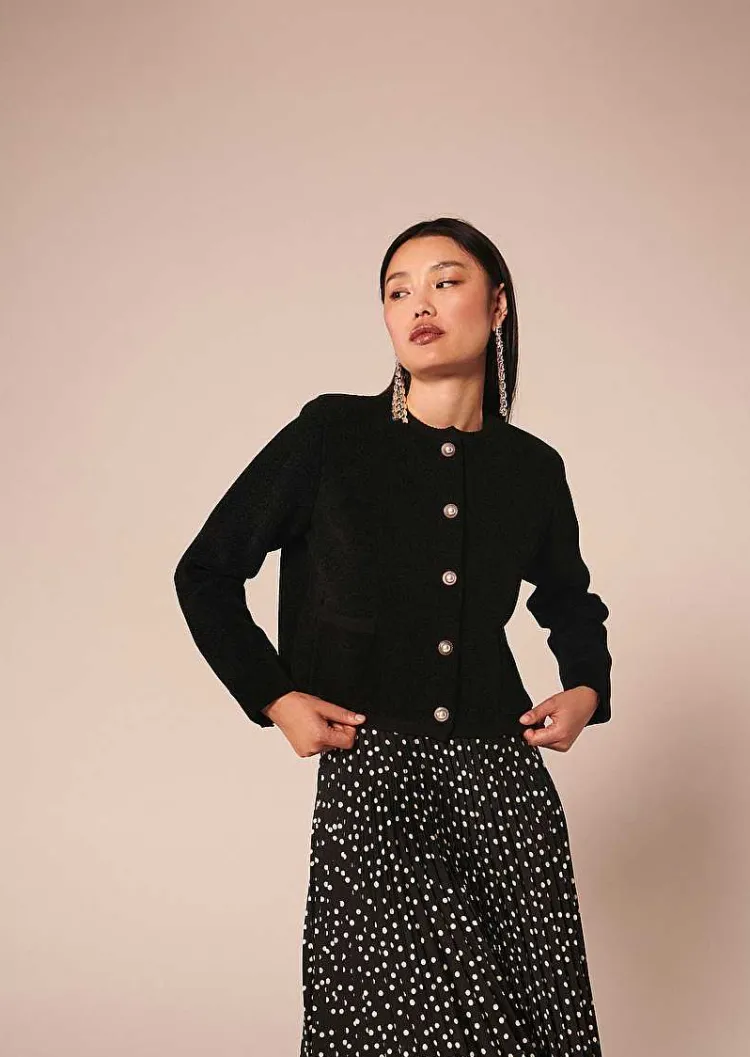 Gilet En Tricot Noir Invite*TARA JARMON Outlet