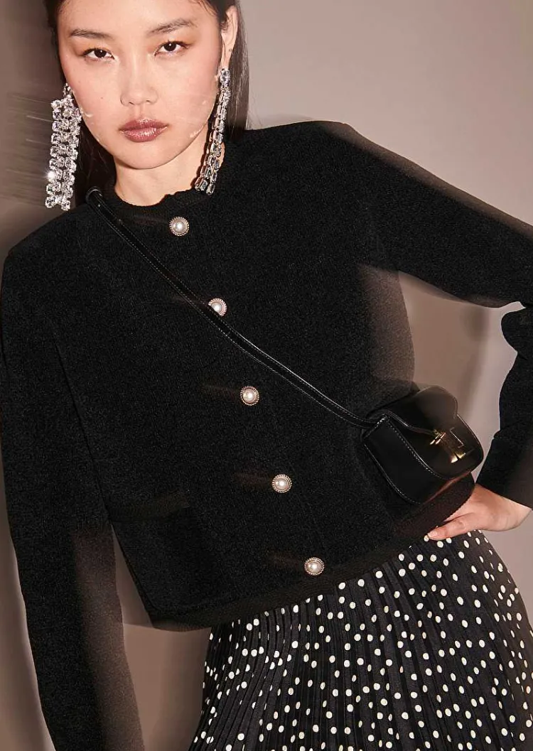 Gilet En Tricot Noir Invite*TARA JARMON Outlet