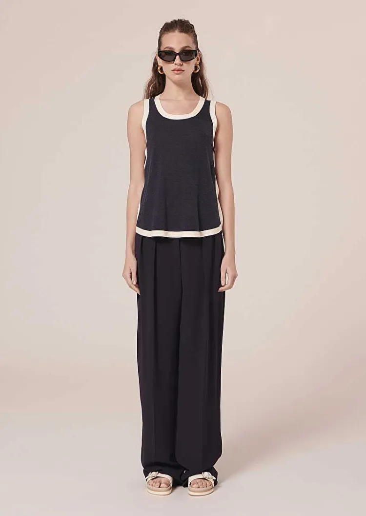 Haut En Coton Bleu Nuit Prentiss*TARA JARMON Outlet