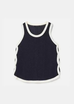 Haut En Coton Bleu Nuit Prentiss*TARA JARMON Outlet