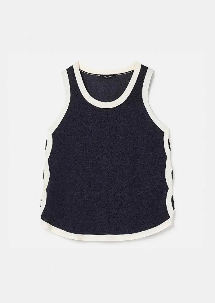 Haut En Coton Bleu Nuit Prentiss*TARA JARMON Outlet