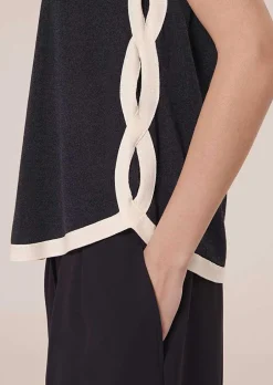 Haut En Coton Bleu Nuit Prentiss*TARA JARMON Outlet