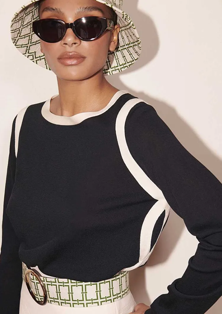 Haut En Coton Bleu Nuit Ponama*TARA JARMON Sale