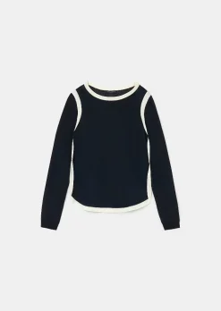 Haut En Coton Bleu Nuit Ponama*TARA JARMON Sale