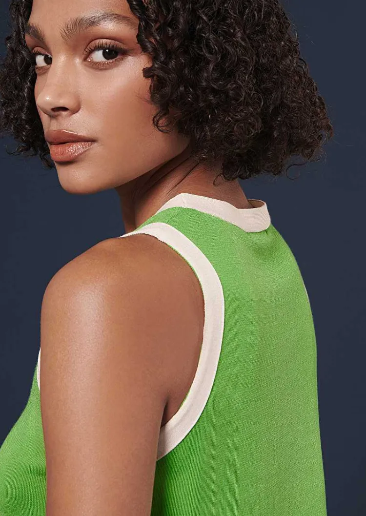 Haut En Coton Vert Prentiss*TARA JARMON Discount