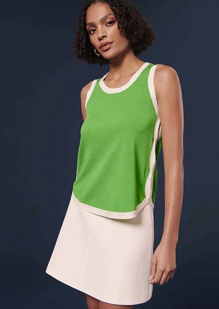 Haut En Coton Vert Prentiss*TARA JARMON Discount