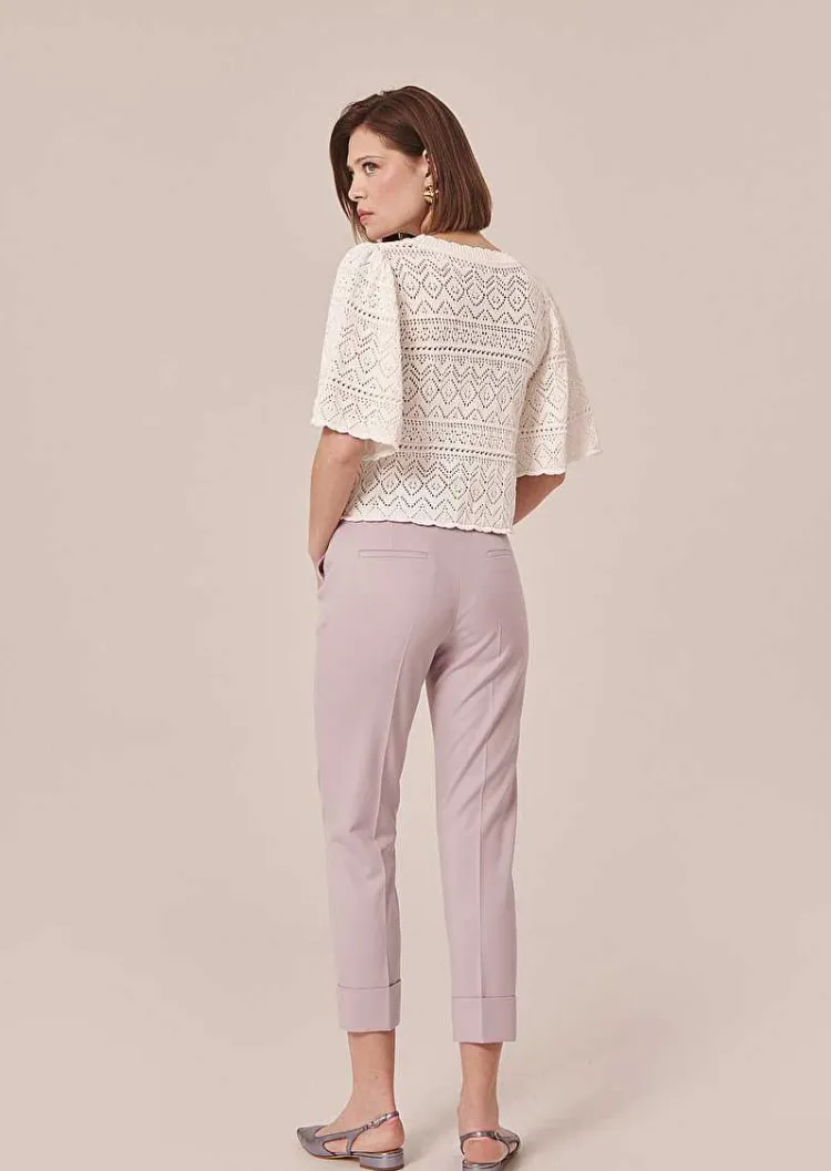 Haut En Tricot Au Crochet Blanc Prealpino*TARA JARMON Best
