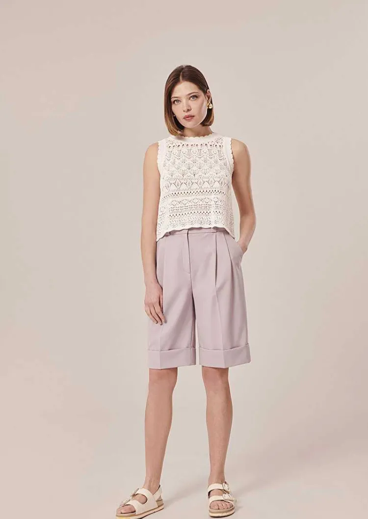Haut En Tricot Au Crochet Blanc Pianna*TARA JARMON Outlet