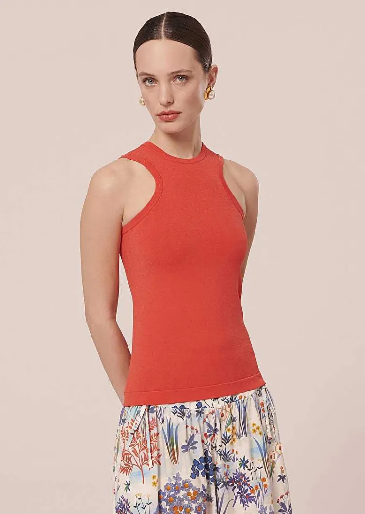 Haut En Tricot Irise Corail Paige*TARA JARMON Hot