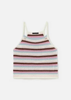 Haut Raye En Maille Crochetee Piambello*TARA JARMON Hot