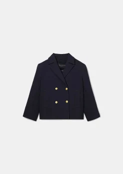 Manteau Marcello En Double Coton Bleu Nuit*TARA JARMON Outlet