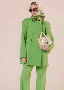 Manteau Marnie En Double Coton Vert*TARA JARMON Clearance