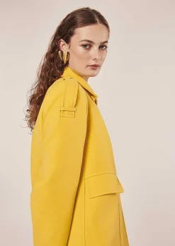 Manteau Marnie En Double Coton Jaune*TARA JARMON Hot