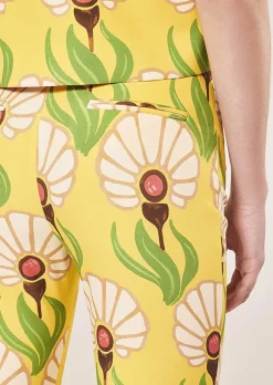 Pantalon Imprime Fleurs Jaunes Paivan*TARA JARMON Sale
