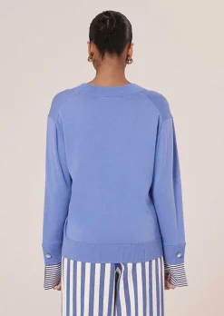 Pull Bleu Primrose En Coton Et Laine Merinos Extrafine*TARA JARMON Online