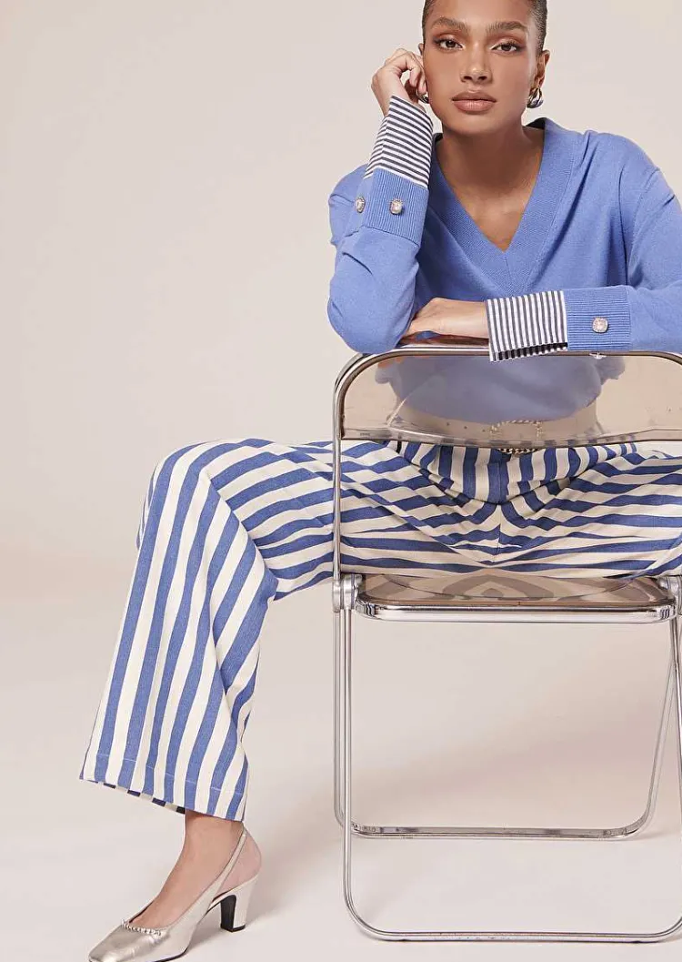 Pull Bleu Primrose En Coton Et Laine Merinos Extrafine*TARA JARMON Online