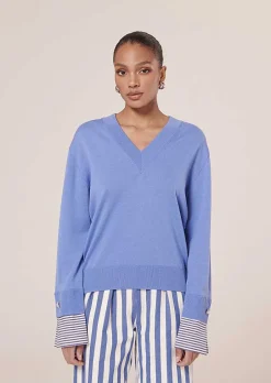 Pull Bleu Primrose En Coton Et Laine Merinos Extrafine*TARA JARMON Online