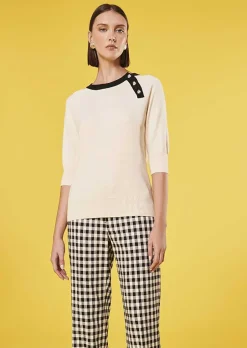 Pull En Coton Et Laine Ecru Pastelle*TARA JARMON Best