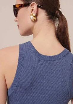Pull En Tricot Bleu Marine Pepite*TARA JARMON Fashion