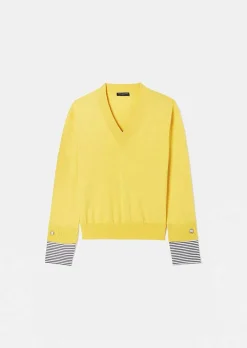 Pull Jaune Primrose En Coton Et Laine Merinos*TARA JARMON Clearance