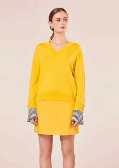 Pull Jaune Primrose En Coton Et Laine Merinos*TARA JARMON Clearance